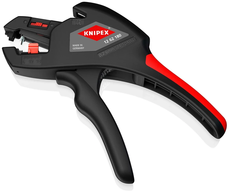 KNIPEX Automatic Insulation Stripper, 0.2-6 mm², Wire Stripper, 12 62 180