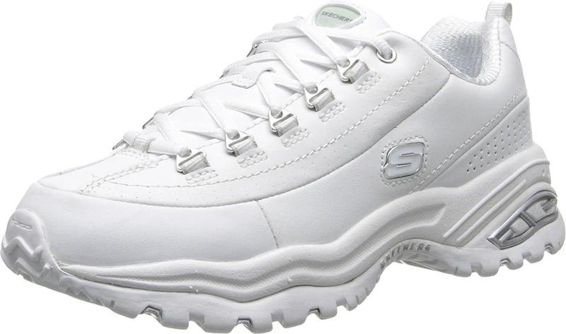 Skechers Sport Women's Premium Sneaker, White, 7.5 EE - Extra Wide