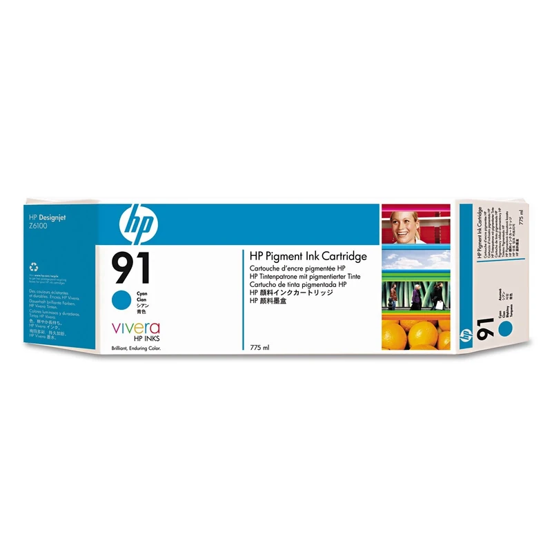 HP Original 91 775 ml Cyan Ink Cart