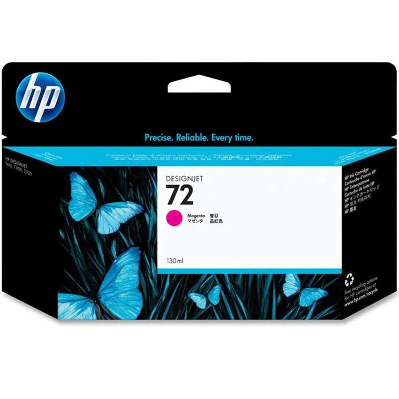 HP 72 - C9372A - 1 x Magenta - Ink cartridge - For DesignJet T1100, T1120, T1200, T1300, T2300, T610, T620, T770, T790, T795