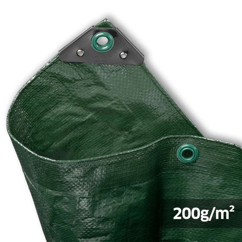 Noor "Super" Tarpaulin, 200 g/m², 4.00 x 6.00 m, Color: green, PP/PE
