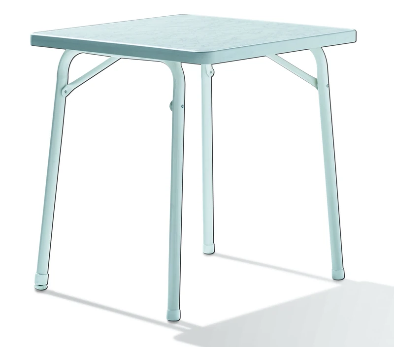 SIEGER Folding garden table with mecalit-PRO decorative plate