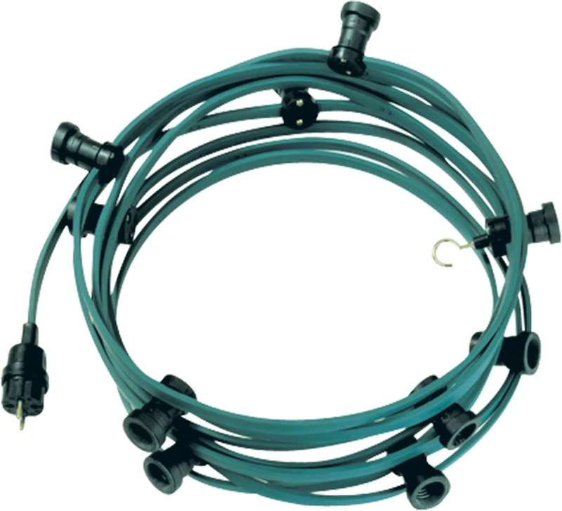 740.006 Bachmann Lichterkette mit Stecker und Endstück mit 20 Fassungen - Image 1
