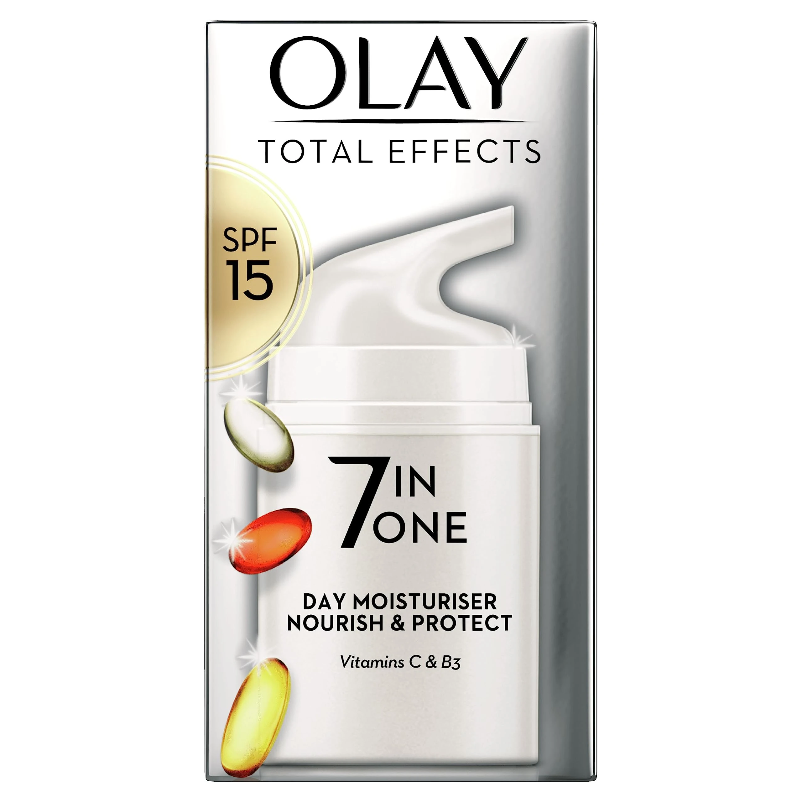 Olay Total Effects 7-In-1 Anti-Ageing Moisturiser With Spf15, Niacinamide, Vitamin C And E, 50 Ml