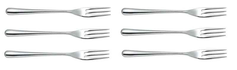 Alessi Caccia Dessert Fork, Set of 6 (LCD01/5)
