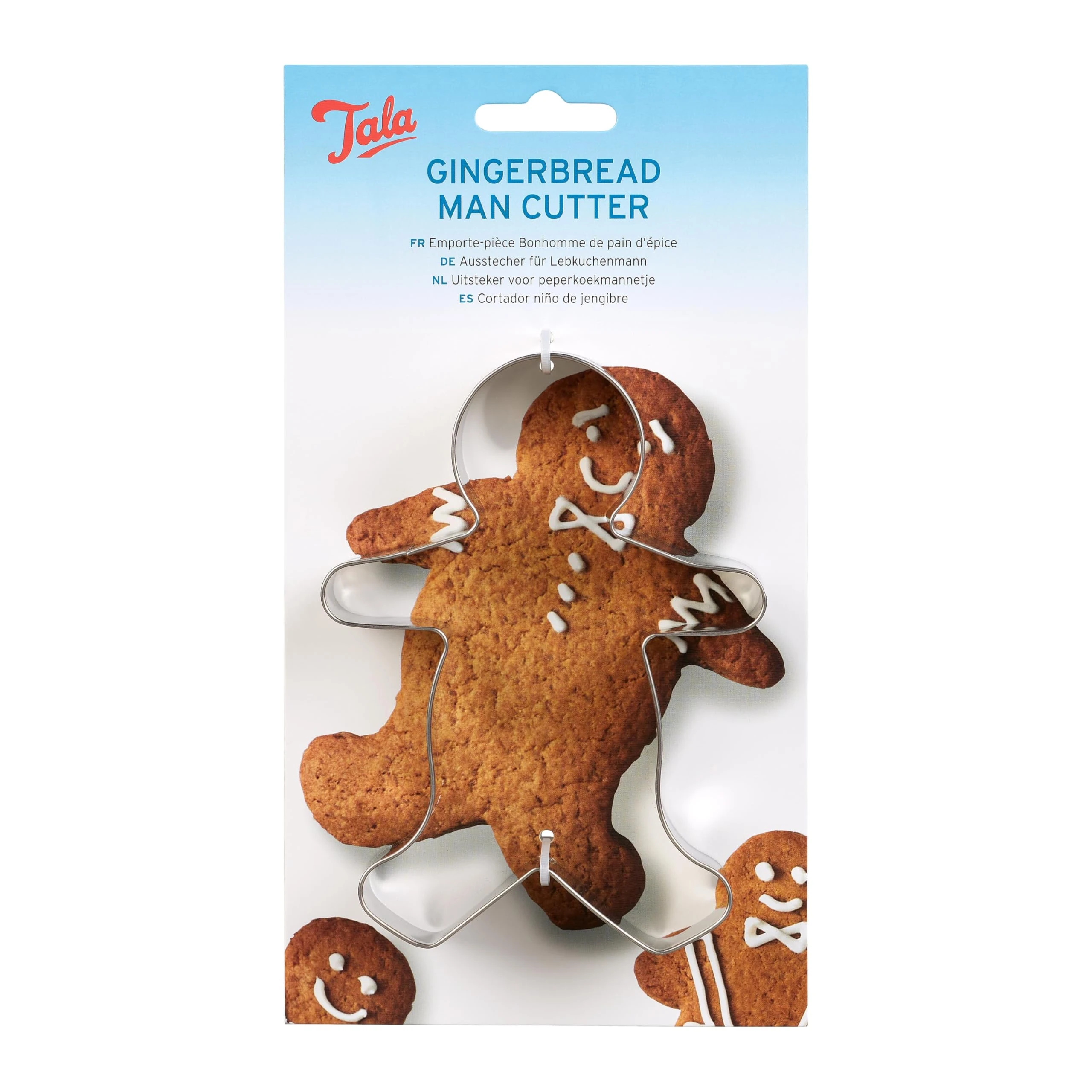 Tala Gingerbread Man Cutter, Stainless Steel Cookie Cutter Perfect for use with Gingerbread Dough, Cookie Dough, Pastry, Icing and Shortbread Rounded Edges for Comfort