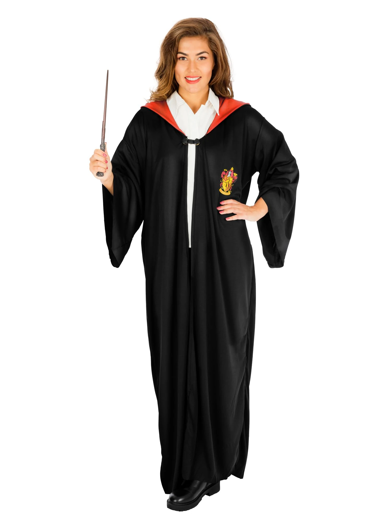 Rubie's Official Harry Potter Adult's Deluxe Gryffindor Robe Costume - Medium, Black Halloween