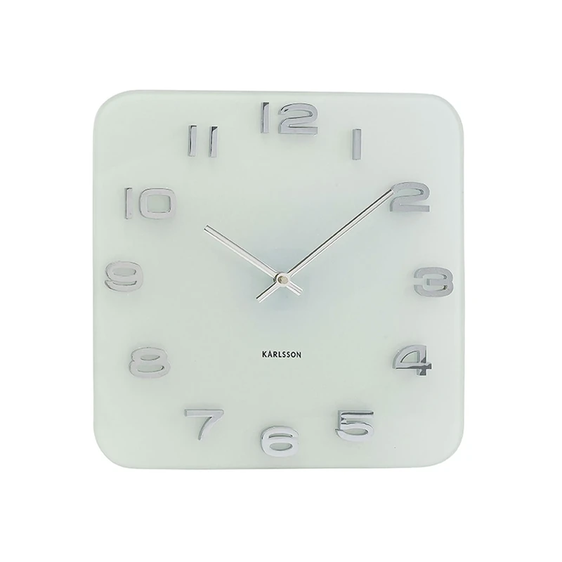Karlsson Vintage Glass Wall Clock, White