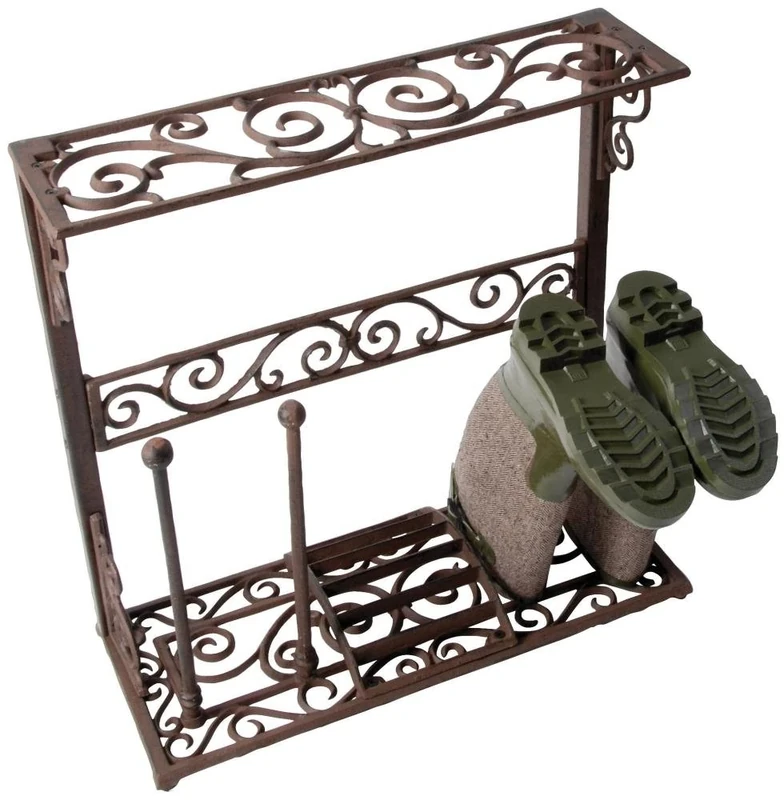 Fallen Fruits LH58 Small Cast Iron Boot Rack - Brown