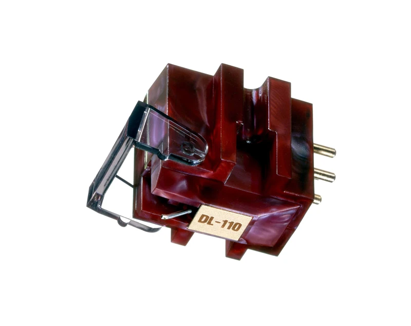 Denon DL-103R Moving Coil Turntable Cartridge, Including Record Player Needle / Stylus for Vinyl Player, High Output, 20Hz - 40,000Hz, 160 Ohms, 1.6mV Output - Red