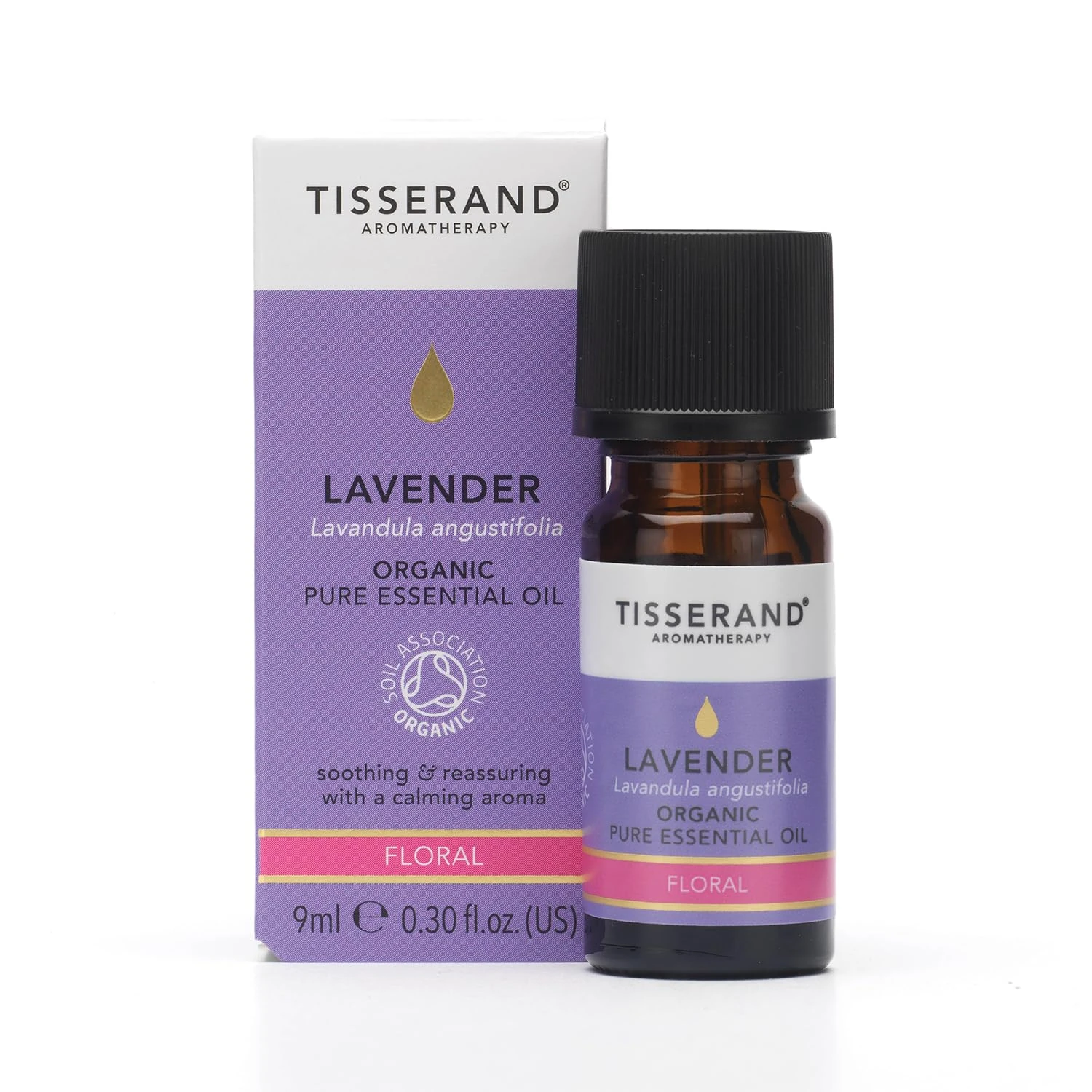 Tisserand Aromatherapy ,Lavender - Organic Essential Oil ,Massage Oil, Aromatherapy Oil , Skin Oil, Oil For Diffuser ,100% Pure Essential Oil - 9ml