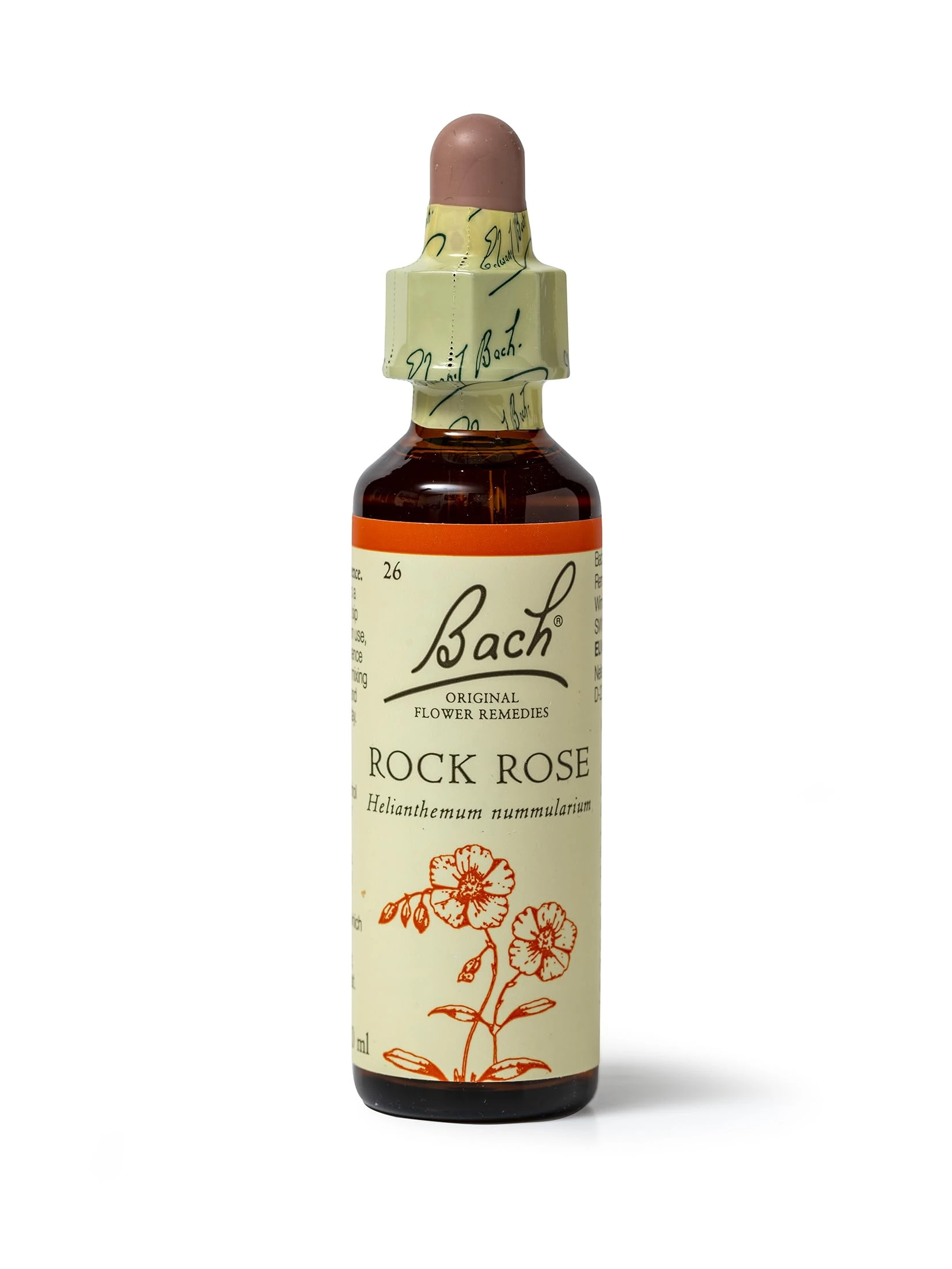 Bach Original Flower Remedies (Rock Rose) Face Your Fears, Be Fearless, Emotional Wellness, Natural Flower Essence, 20ml
