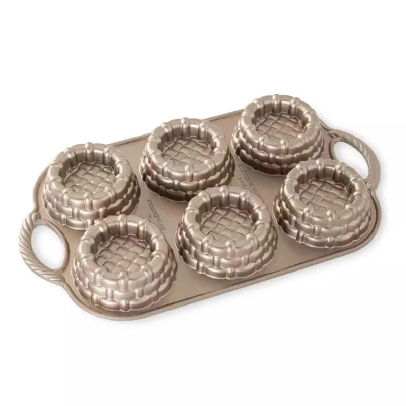 Nordic Ware 3D baking mould "mini cake bases", aluminium - Image 1
