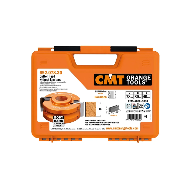CMT Orange Tools 692.078.30 – Cutter Head W/Out Limitors D=78X40X30 (Alu)