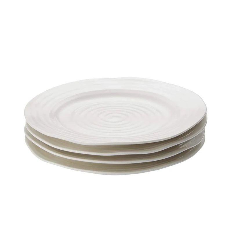 Portmeirion Home & Gifts CPW76801-X Side Plates, Porcelain, White,White