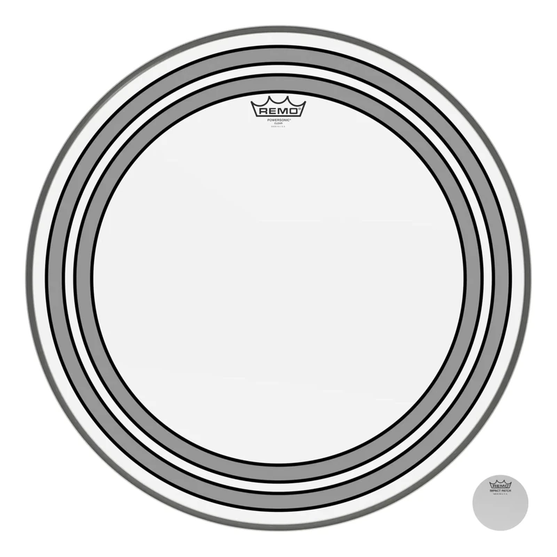 Remo Powersonic Clear Bass Schlagzeugfell Drum Head, 22" PW-1322-00