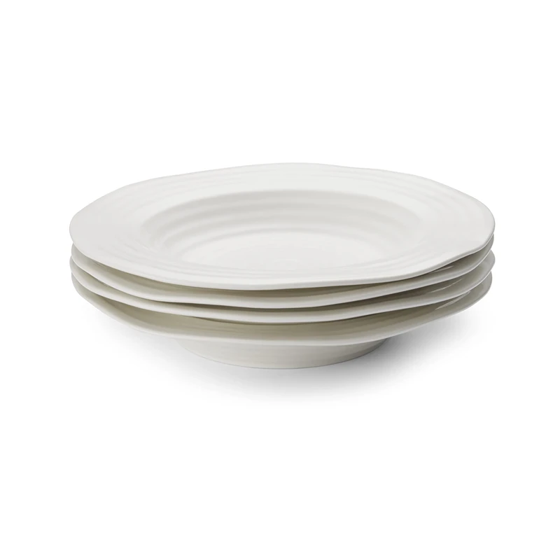 Sophie Conran for Portmeirion Rimmed Soup Plate, Porcelain, White, 25 x 25 x 3.8 cm
