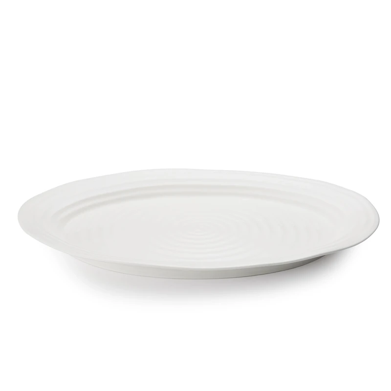 Sophie Conran for Portmeirion Oval Plate, Porcelain, White, 32.5 x 42 x 4.8 cm