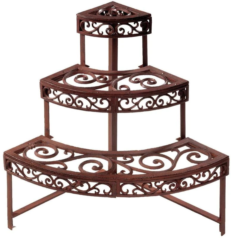 Esschert Bph32 66 x 49 x 49 Etagere Quarter Round Cast-Iron - Brown