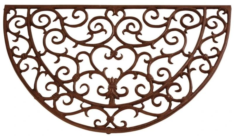 Esschert LH37 Fallen Fruits Half Round Door Mat, Brown, 16.0 in*27.0 in*1.0 in