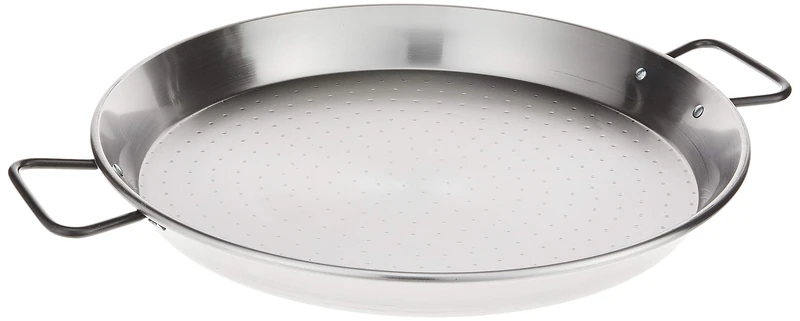 Garcima 85040 Polished Steel Paella Pan, 40 cm, 1.41 liters, Grey