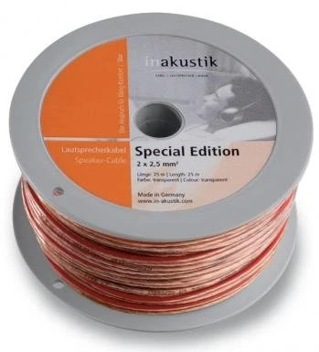 in-akustik Star Special Edition Speaker Cable 2 x 2.5 mm² / 25 m Transparent