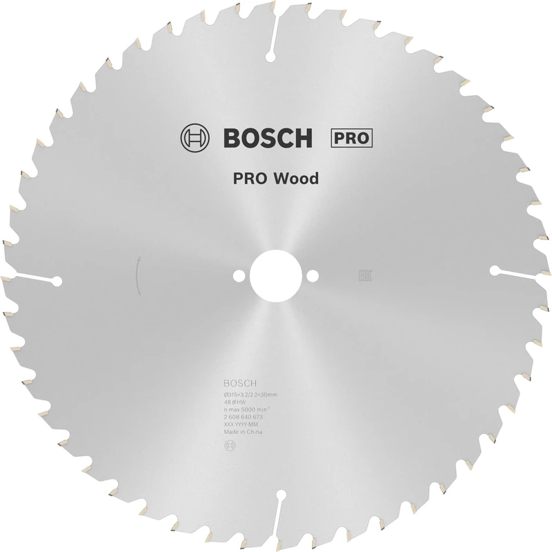 Bosch 1x PRO Wood Circular Saw Blade for Corded Table Saws (for Softwood, Hardwood, Ø mm, Professional Accessory Table Circular Saw)