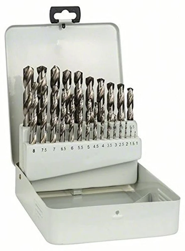 Bosch Professional 25-piece metal drill bit set HSS-G 135° DIN 338 (for metal, Ø 1 - 13 mm, Accessory Drill Driver)