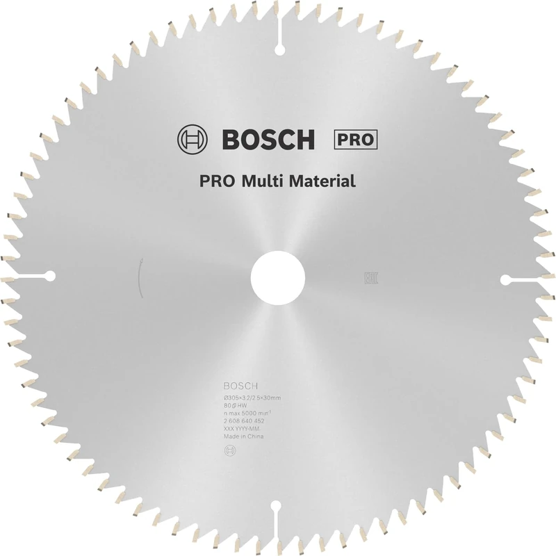 Bosch 1x PRO Multi Material Circular Saw Blade for Corded Mitre Saws (for Aluminium, Plastics, Ø mm, Professional Accessory Mitre Circular Saw)