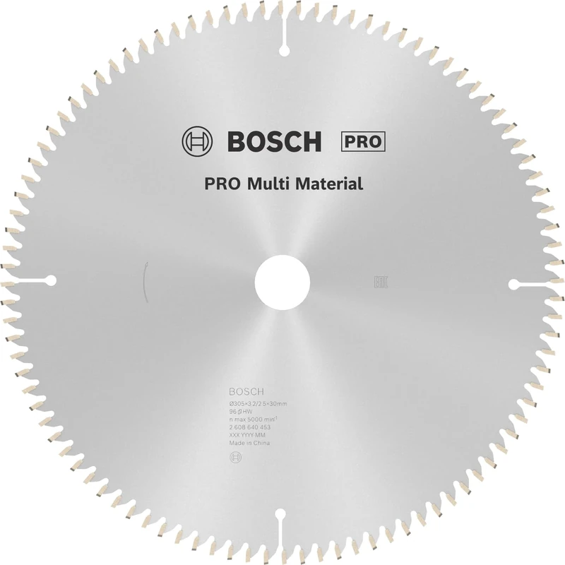 Bosch 1x PRO Multi Material Circular Saw Blade for Corded Mitre Saws (for Aluminium, Plastics, Ø mm, Professional Accessory Mitre Circular Saw)