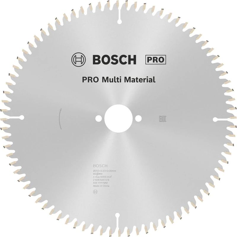 Bosch 1x PRO Multi Material Circular Saw Blade for Corded Mitre Saws (for Aluminium, Plastics, Ø mm, Professional Accessory Mitre Circular Saw)