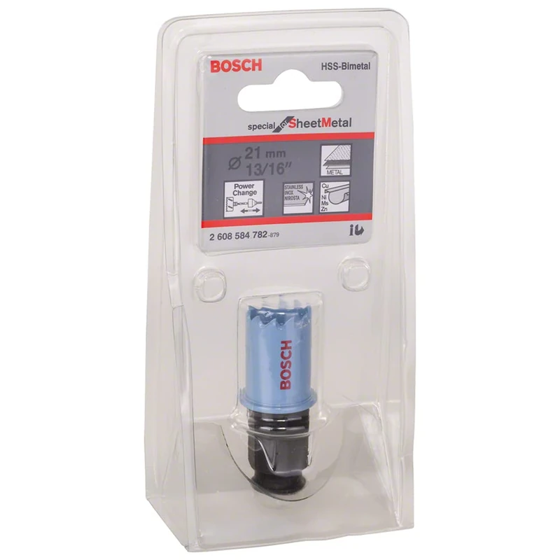 Bosch Professional Hole Saw Special for Sheet Metal (for Stainless and Steel Sheets, Ø 21 mm, Accessories for Drills)