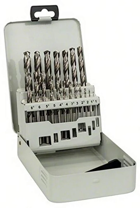 Bosch Professional 19-piece metal drill bit set HSS-G 135° DIN 338 (for metal, Ø 1 - 10 mm, Accessory Drill Driver)