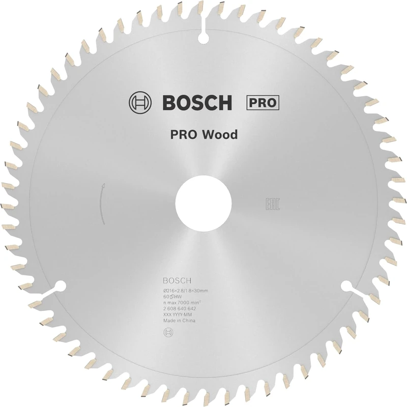 Bosch 1x PRO Wood Circular Saw Blade for Corded Mitre Saws (for Softwood, Hardwood, Ø mm, Professional Accessory Mitre Circular Saw)