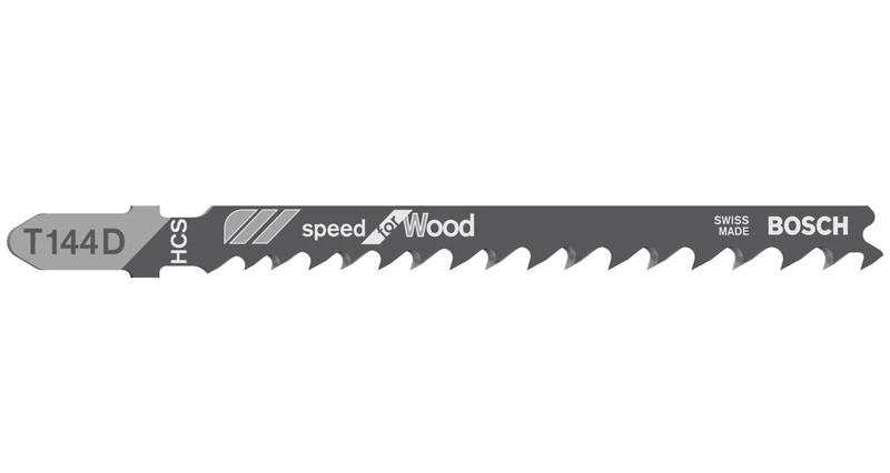 Bosch 100x T 144 D Speed for Wood Jigsaw Blade (for Softwood, Chipboard, Length 100 mm, Professional Accessory Jigsaw)