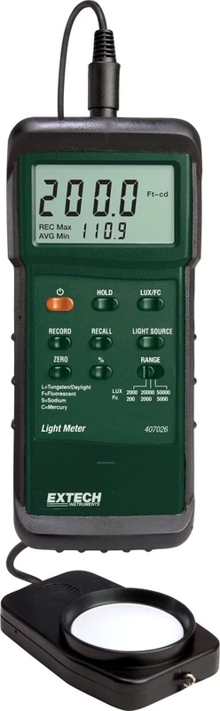 Extech Instruments 407026 Heavy Duty Light Meter with PC Interface