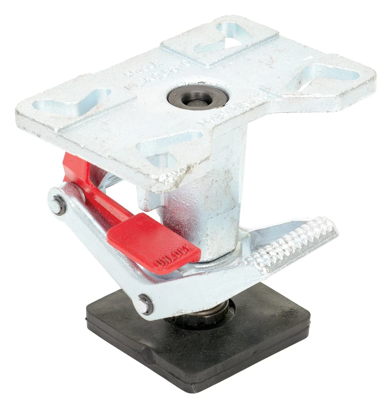 Emedco FL-ADJ-810 Heavy Duty Cast Steel Floor Lock, Adjustable Height, 6-1/4" - 9-1/2" Retracted, 8-1/4" - 11-1/2" Extended, Grey - Image 1