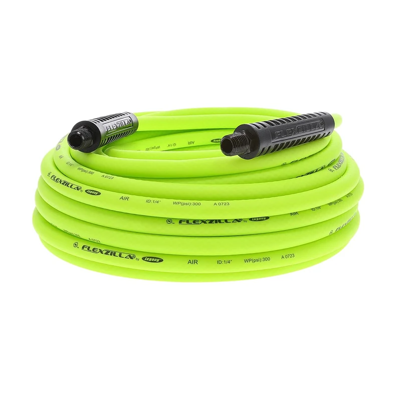 Flexzilla HFZ1450YW2 50 ft Air Hose - 1/4 inch MNPT - Image 1