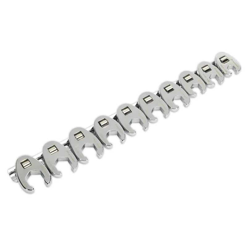 Sealey Ak598 Crow's Foot Spanner Set 10Pc 3/8Sq Drive - Metric