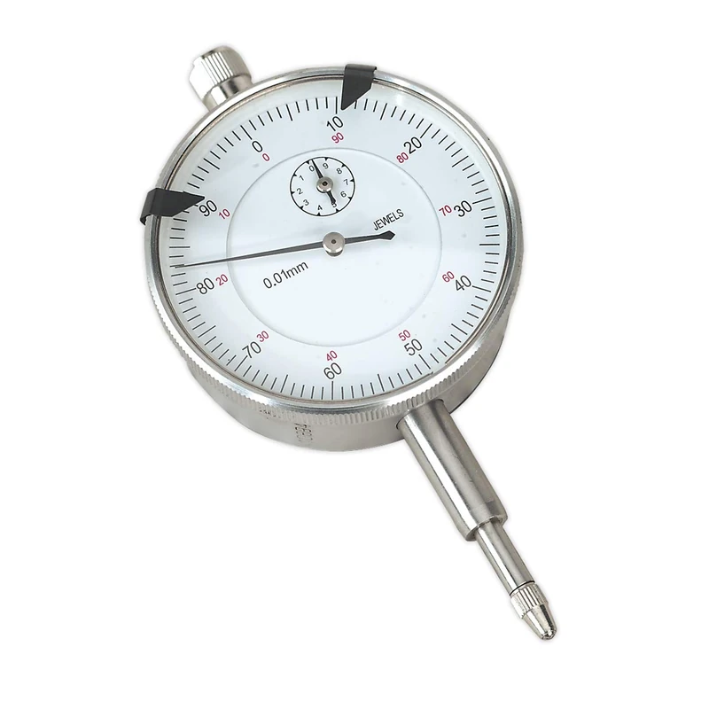 Sealey AK961M 10mm Travel Metric Dial Gauge Indicator,Silver