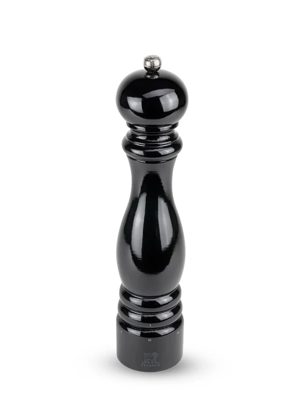 PEUGEOT - Paris u'Select 30 cm Pepper Mill - 6 Predefined Grind Settings - Made with PEFC Certified Wood - Made in France - Glossy Black Finish