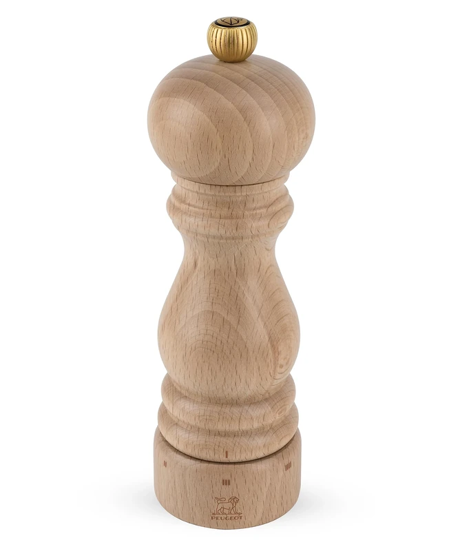 PEUGEOT - Paris u'Select 18 cm Pepper Mill - 6 Predefined Grind Settings - Made with PEFC Certified Wood - Made in France - Natural Colour