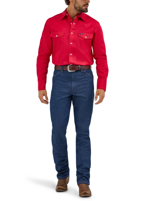Wrangler Men's Ms70719 button down shirts, Red, XL UK