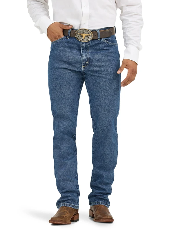 Wrangler Men's George Strait Cowboy Cut Slim Fit Jean, Dark Stone, 31W x 30L