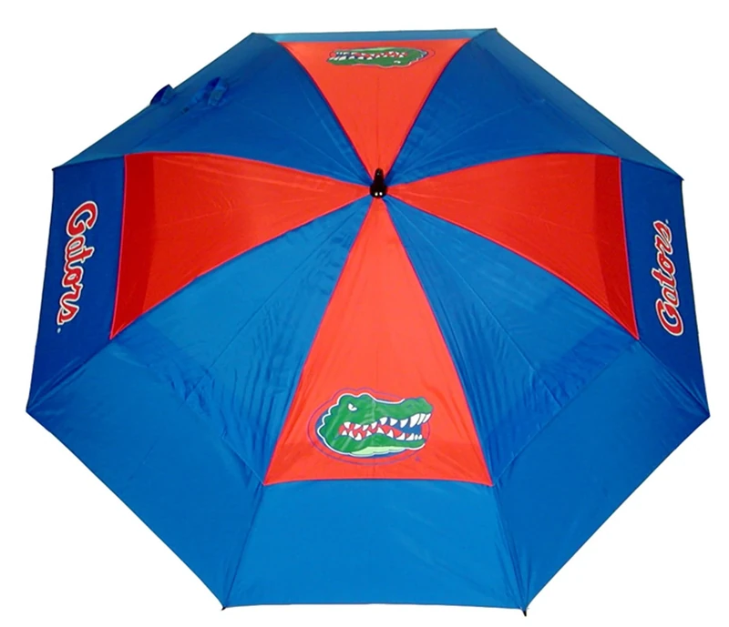 Team Golf NCAA Florida Gators Golf Umbrella 62" Golf Umbrella with Protective Sheath, Double Canopy Wind Protection Design, Auto Open Button