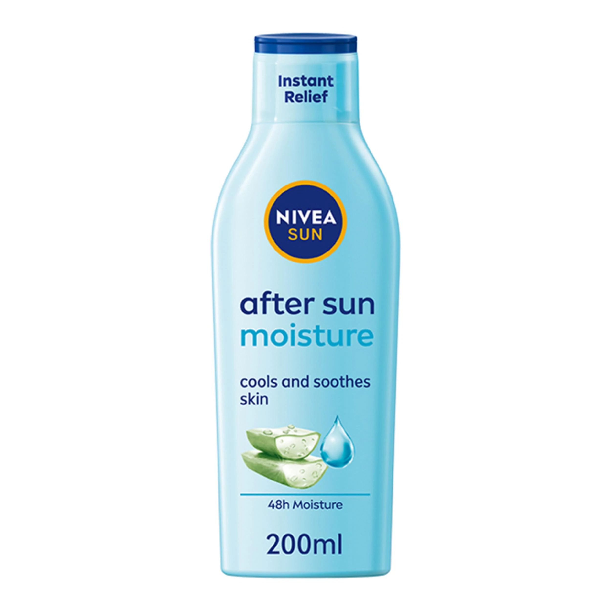 NIVEA SUN After Sun Moisturising Soothing Lotion (200ml), Cooling NIVEA After Sun, Naturally Soothing Lotion with 24 Hour Effectiveness, Aftersun Aloe Vera