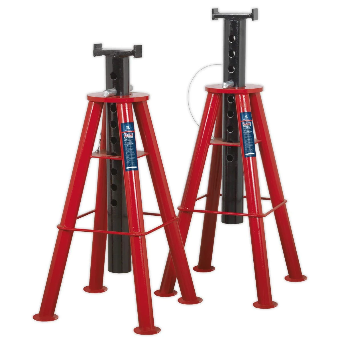 Sealey As10H Axle Stands 10Tonne Capacity Per Stand 20Tonne Per Pair High Lift