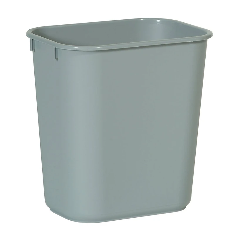 Rubbermaid FG295500GRAY 12.9L Rectangular Wastebasket - Pack of 12
