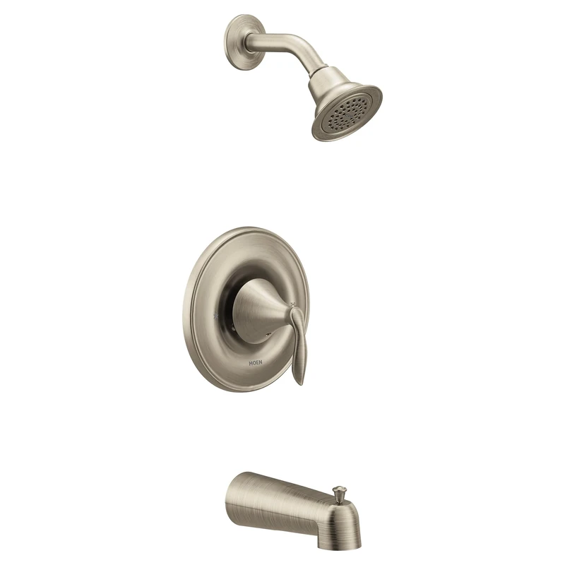 MOEN T2133BN Eva Collection Posi-Temp Tub and Shower Trim Kit Valve Required, Brushed Nickel, 0.5