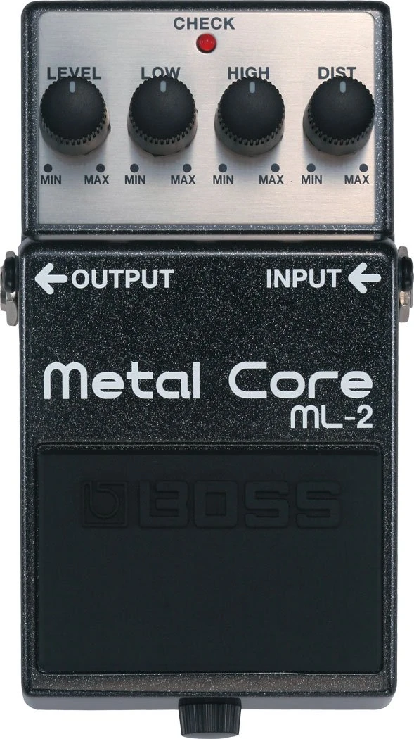 BOSS Ml-2 Metal Core Distortion Pedal, Ultra-Heavy Distortion with Sharp-Edged Attack for Crushing Metal Riffs